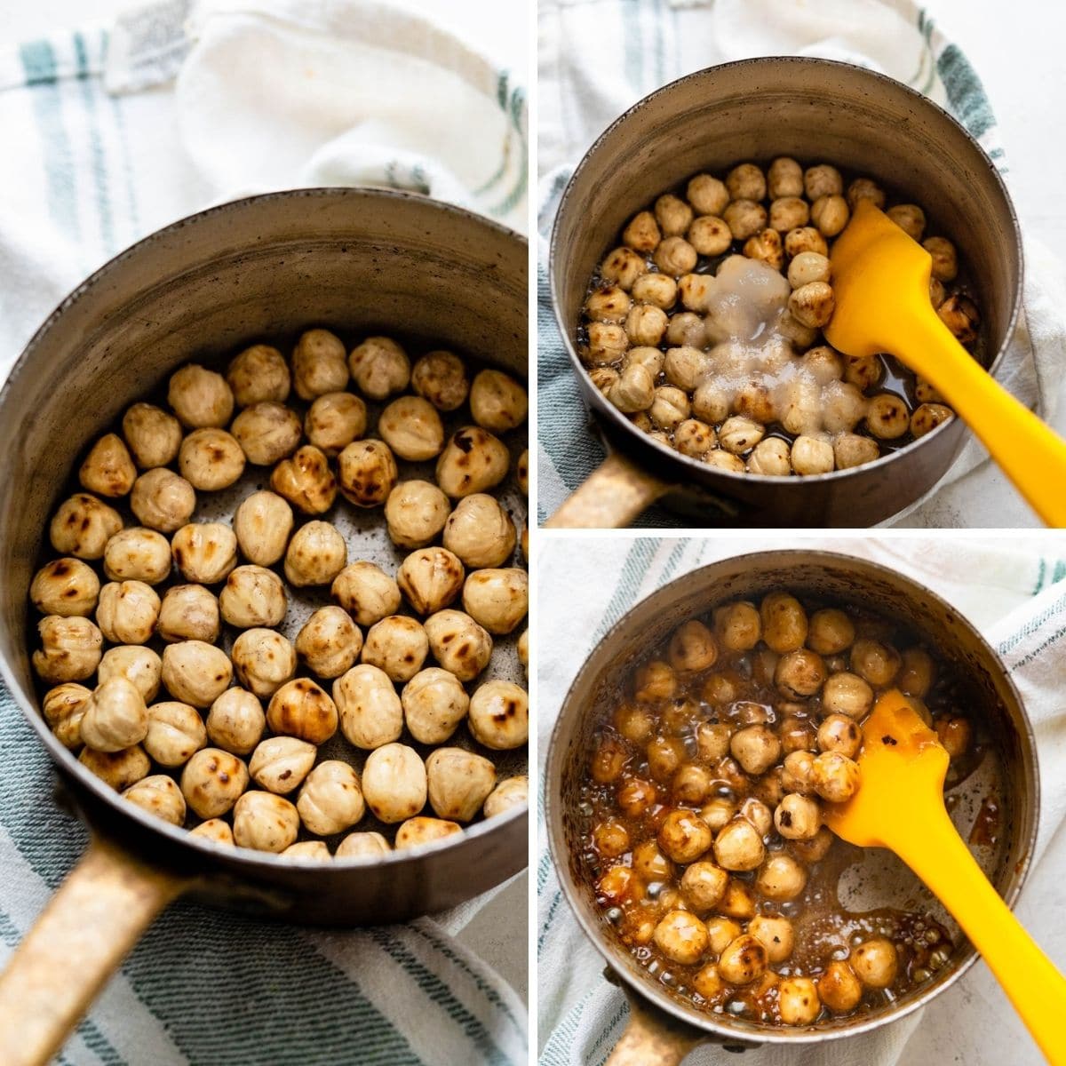 how to make candied hazelnuts.
