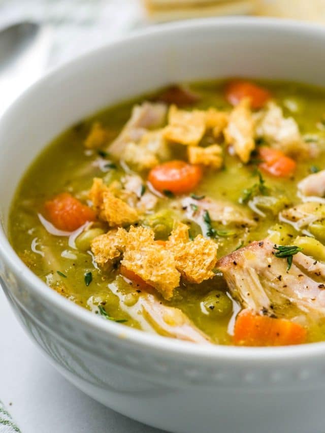 Green Pea Soup with Smoked Turkey