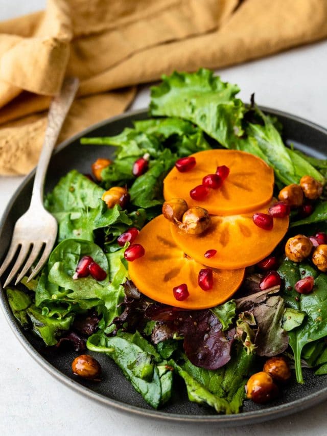 Persimmon Pomegranate Salad For The Holidays