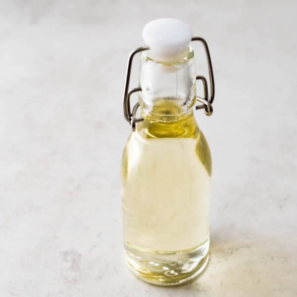 a bottle of simple syrup.