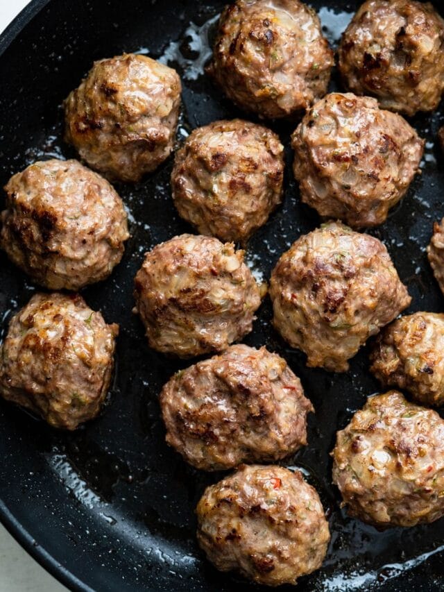 Tender Juicy Mediterranean Style Lamb Meatballs