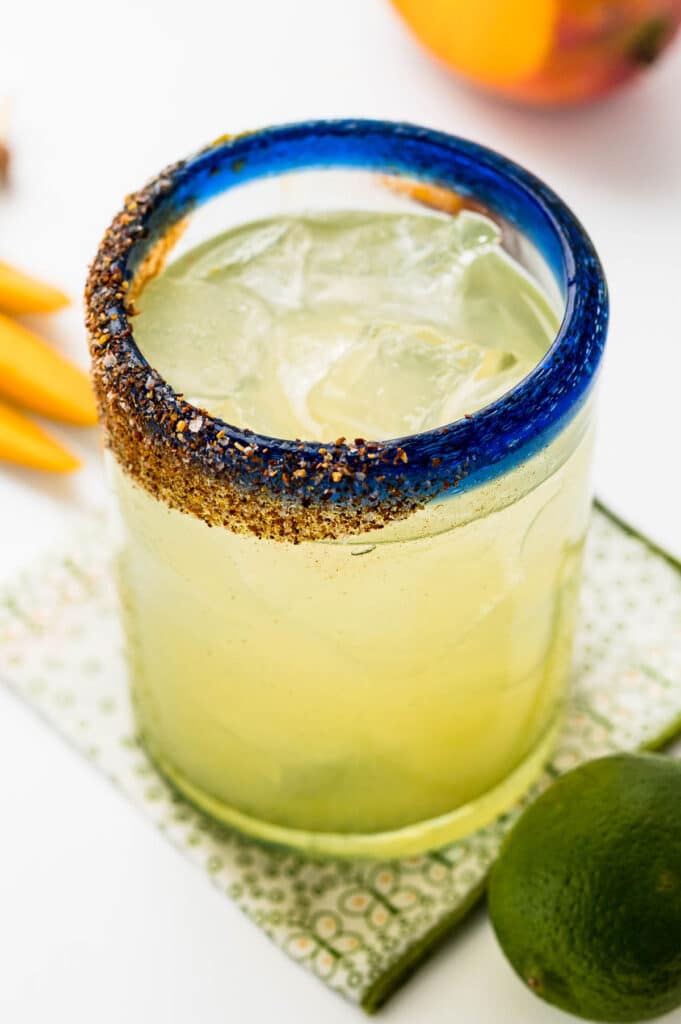 an icy lime and mango margarita.