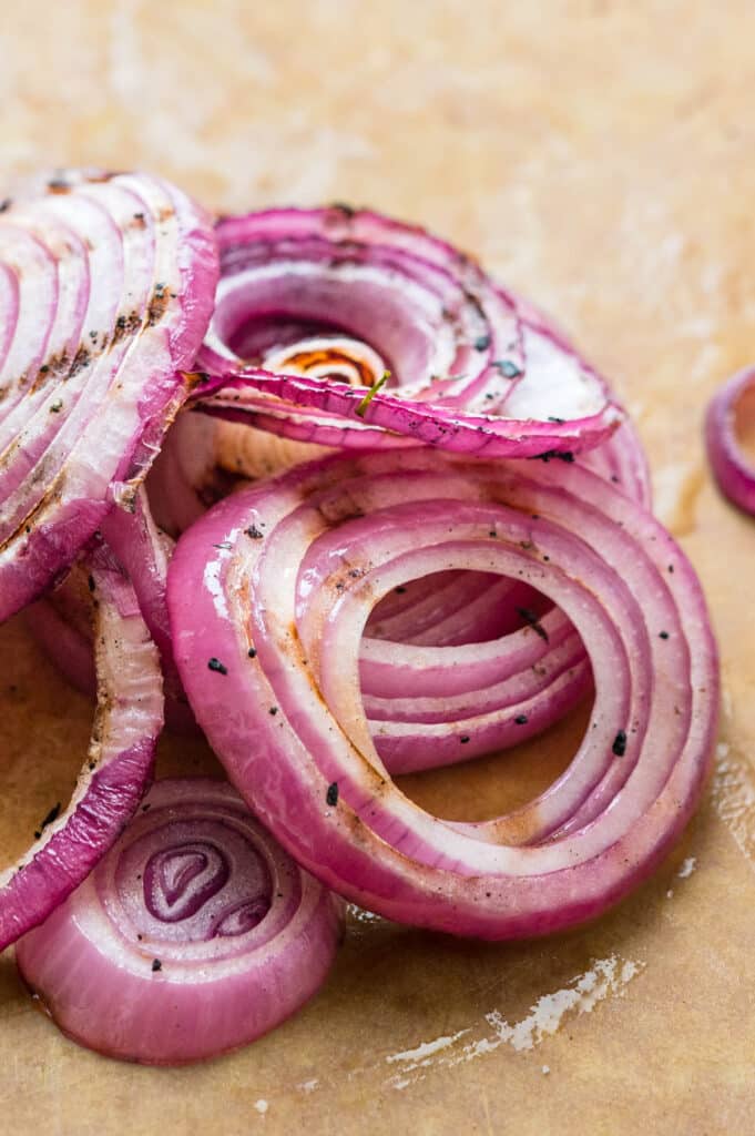 grilled red onions