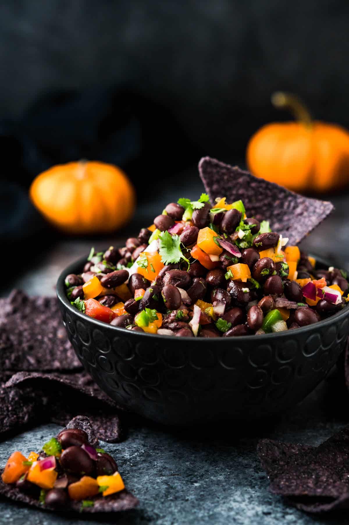 a spooky Halloween appetizer dip in a bowl.