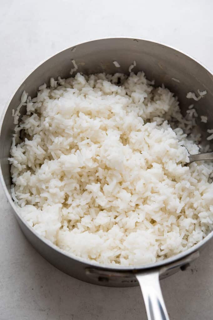 cooked and cooled white rice for the dressing recipe. 