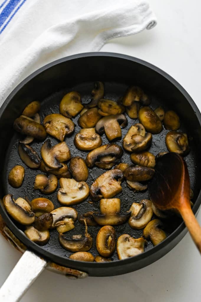 I was browning the mushrooms in a skillet.
