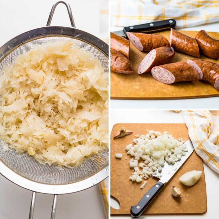 Kielbasa and Sauerkraut Skillet Dinner Garlic & Zest