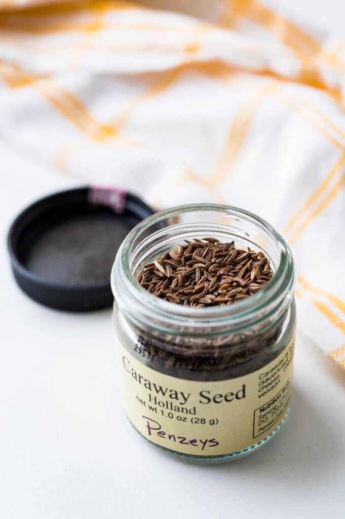 Caraway seed in a jar.