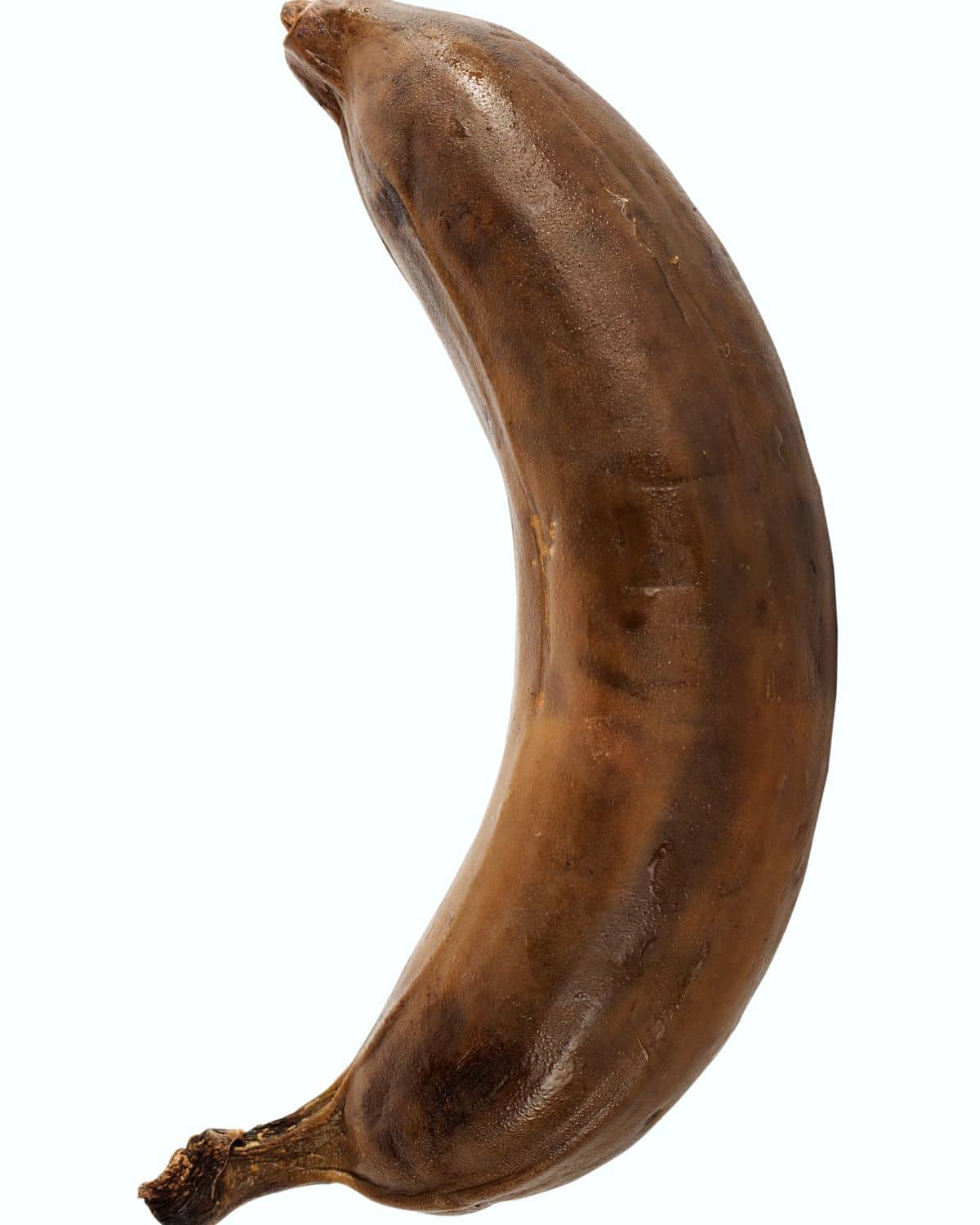 A brown banana that's been frozen and thawed.