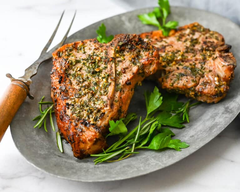 The Best Grilled Veal Chops Garlic & Zest
