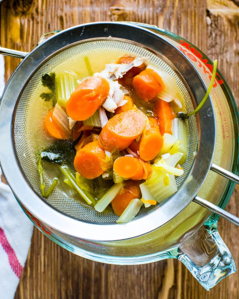 Easy Leftover Rotisserie Chicken Stock Garlic & Zest