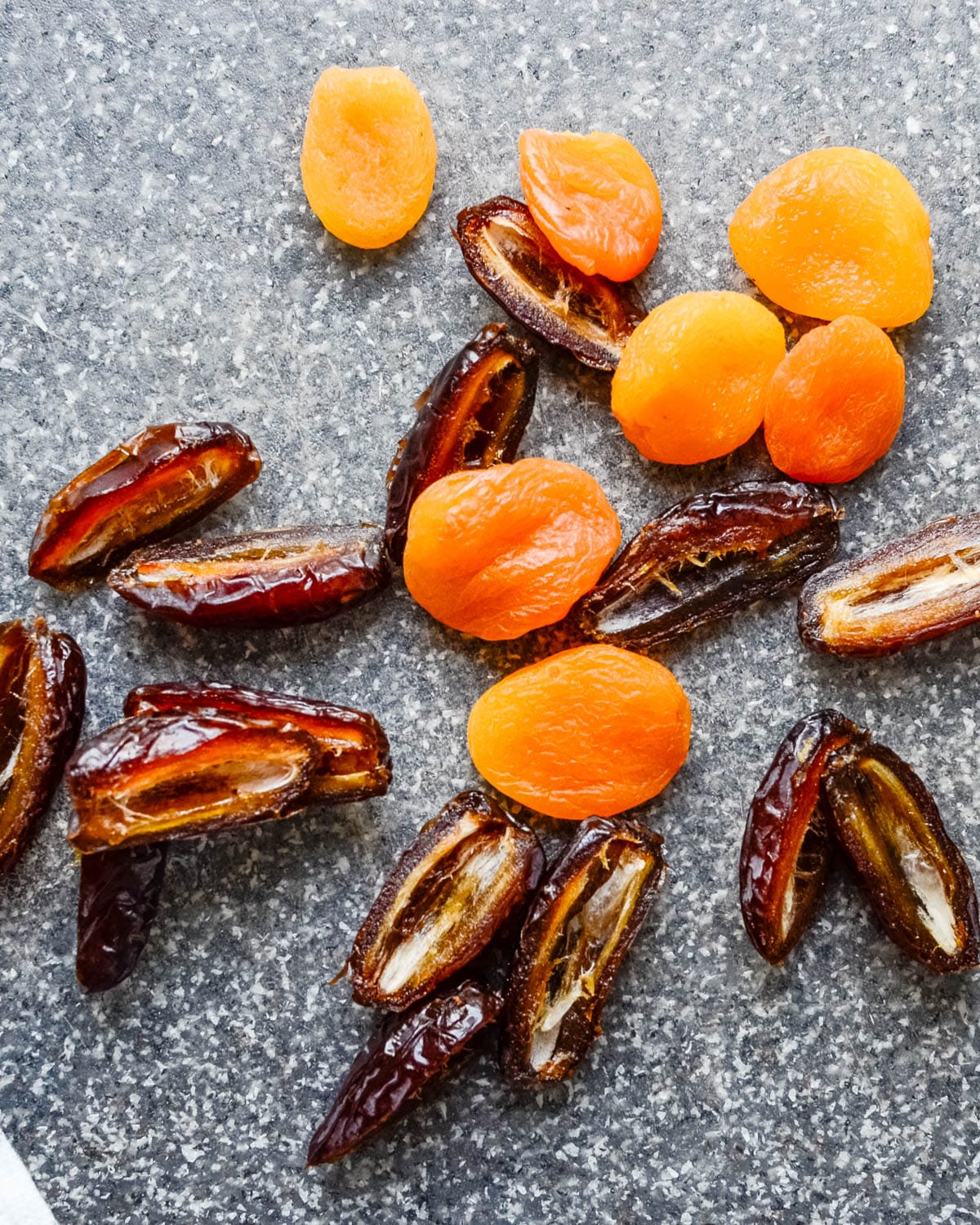 apricots and dried dates for the bliss ball recipe.
