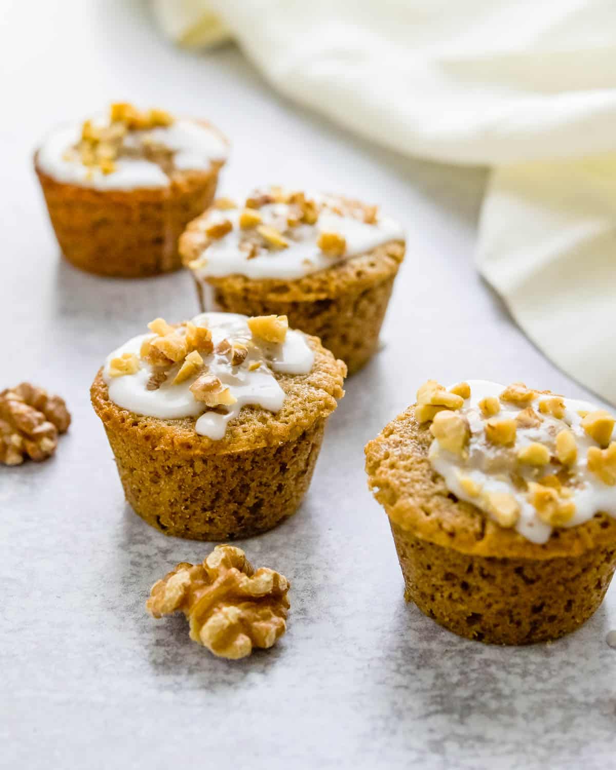 cinnamon walnut mini muffins made with the extra batter.