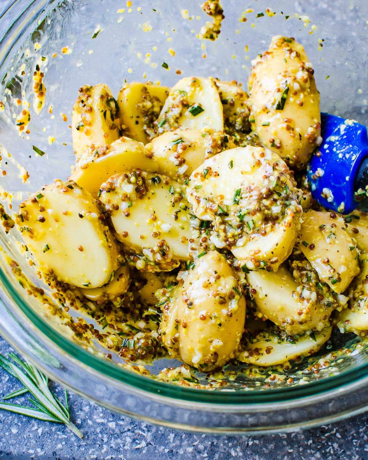 Mustard-Crusted Roast New Potatoes With Shallots and Garlic Recipe 