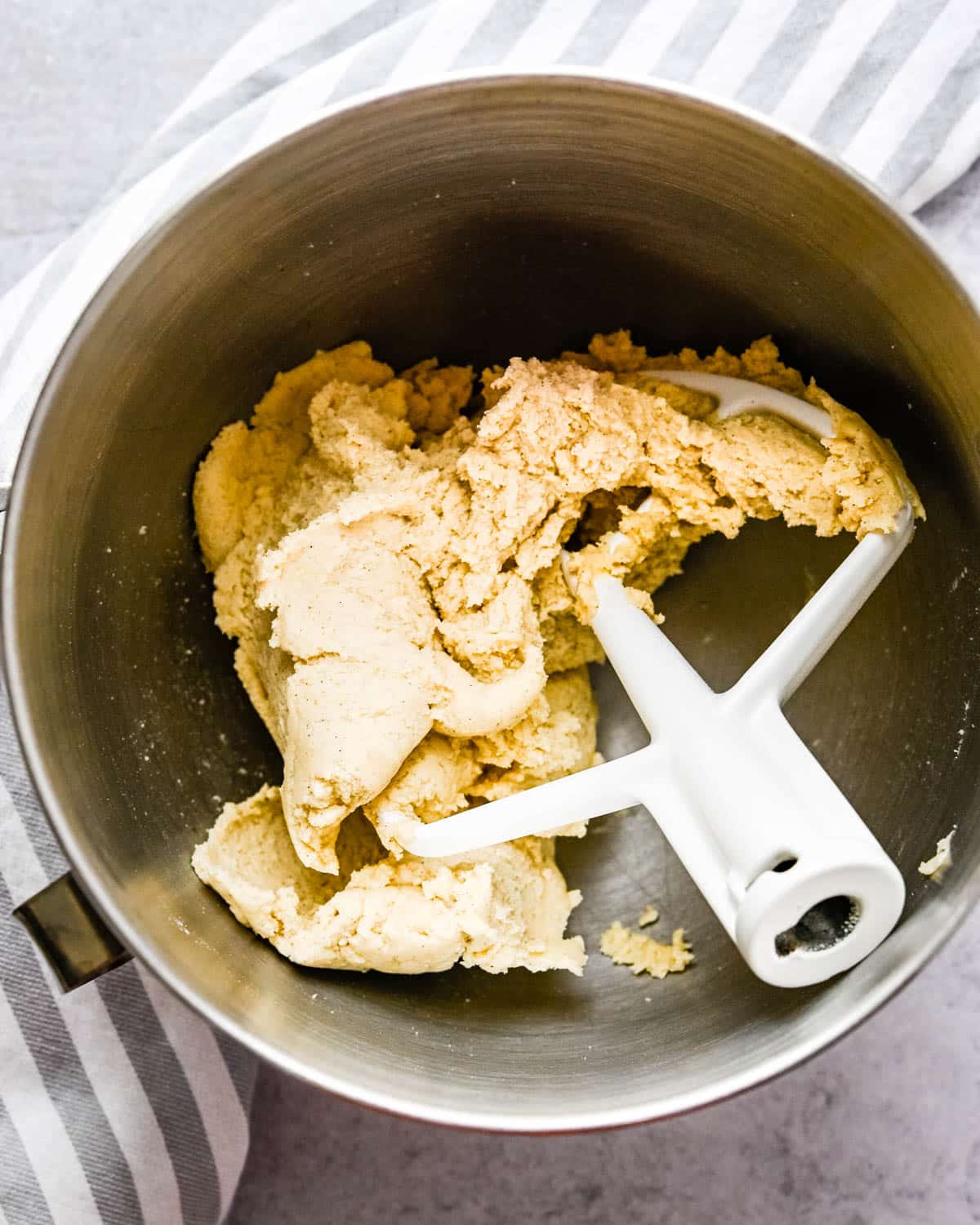 the cookie dough once it comes together. 