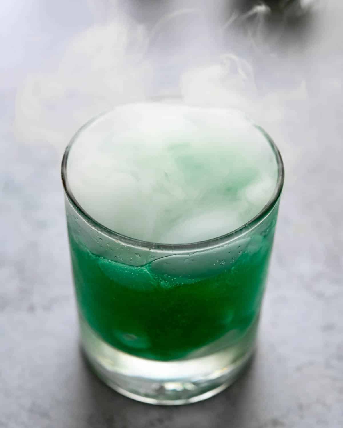 Adding dry ice to a cocktail glass and watching it smoke.