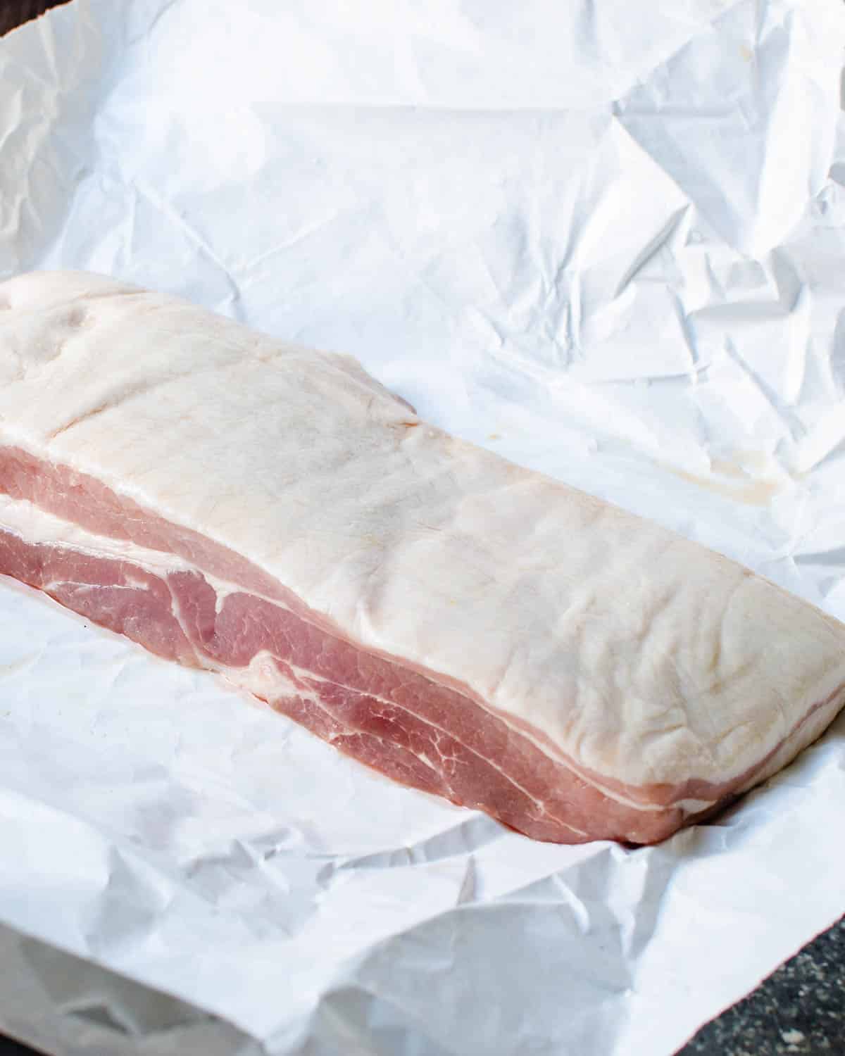 a slice of pork belly.
