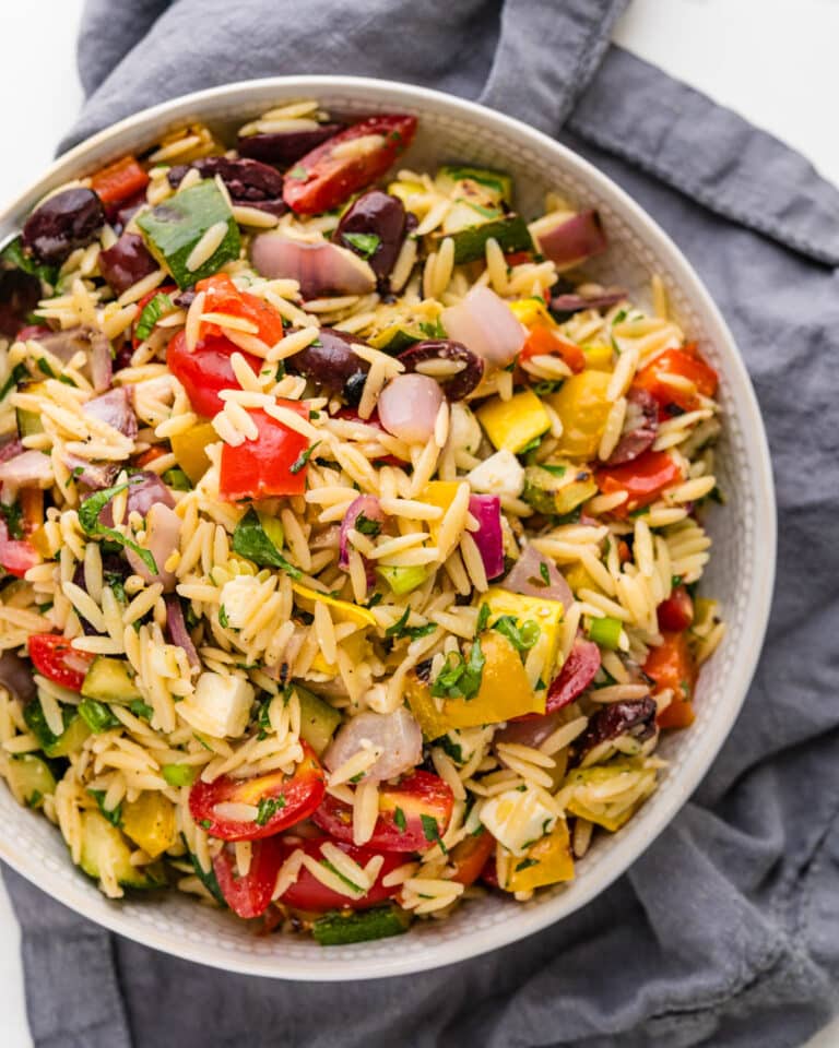 Grilled Vegetable Salad with Orzo Pasta
