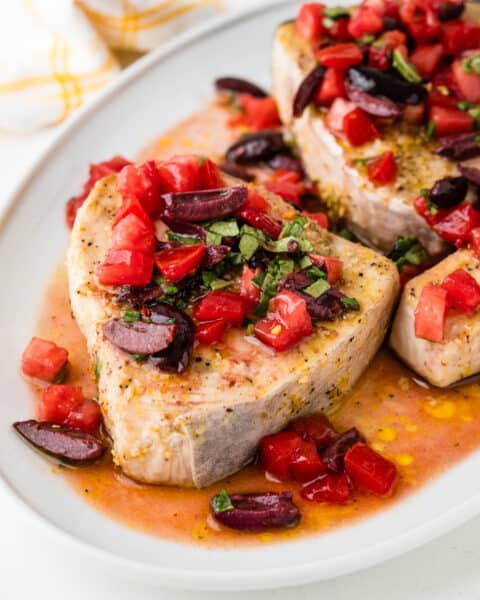 Baked Swordfish Recipe Garlic Zest