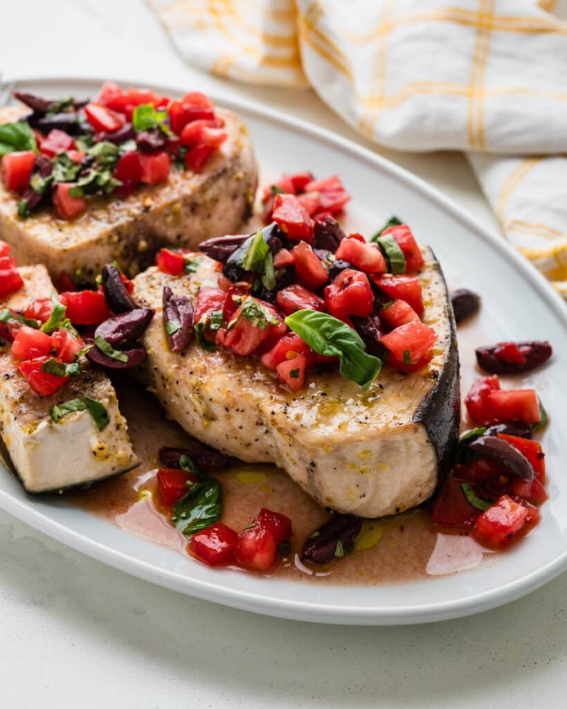 Baked Swordfish Recipe Garlic Zest