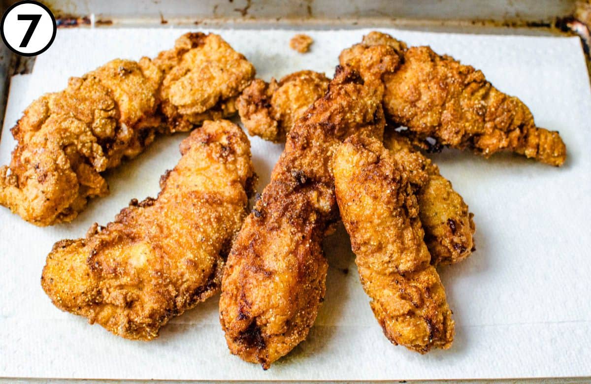 Drain the chicken.