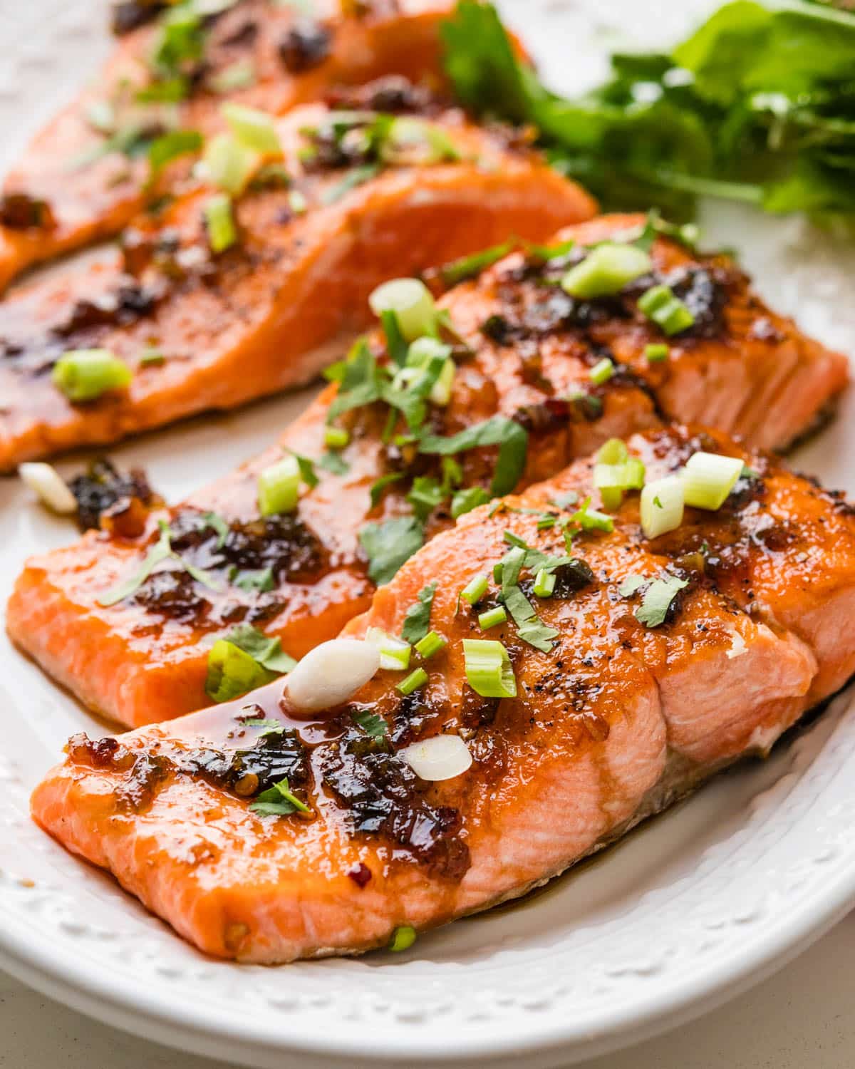 Easy Bourbon Glazed Salmon Air Fryer Bourbon Glazed Salmon Fork To
