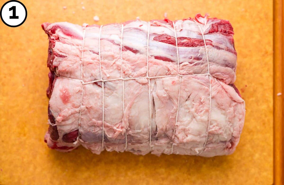 Tie the roast.