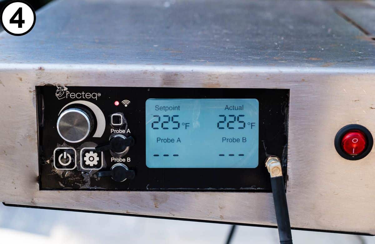 Preheat the smoker.