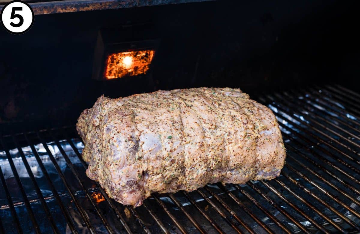 Place the prime rib on the grill.