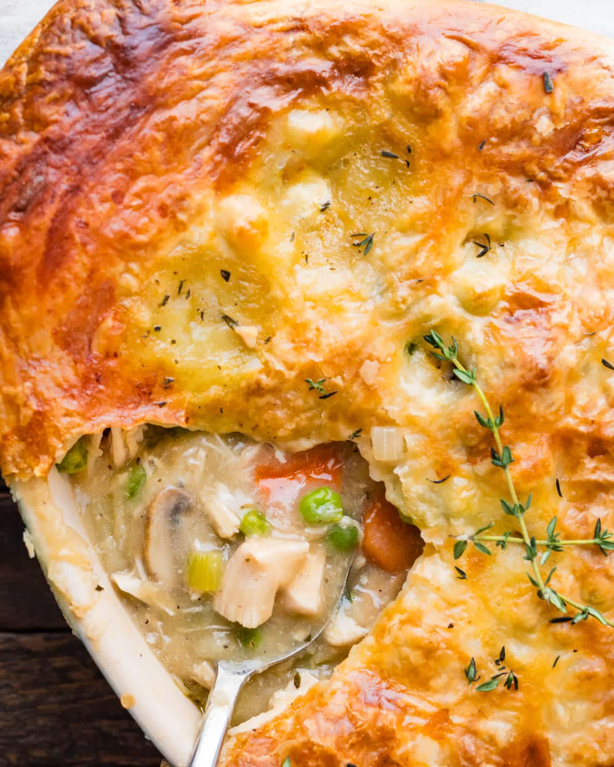 Chicken Pot Pie with Puff Pastry - Garlic & Zest