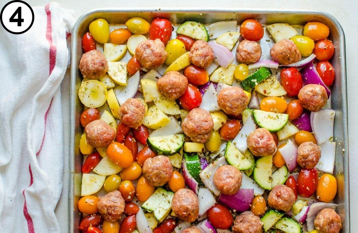Add the sausage.