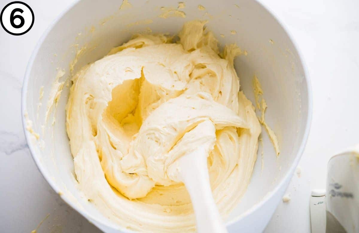 The batter should look thick and light.