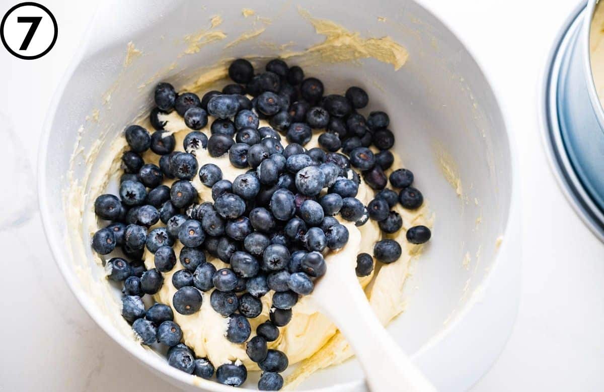 Add the blueberries.