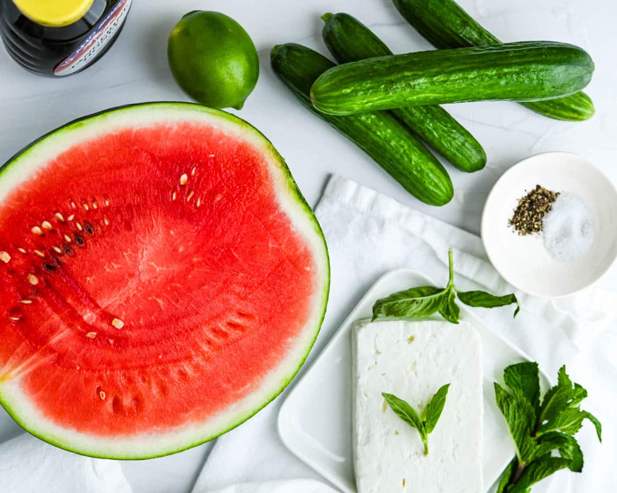 The ingredients for the salad.