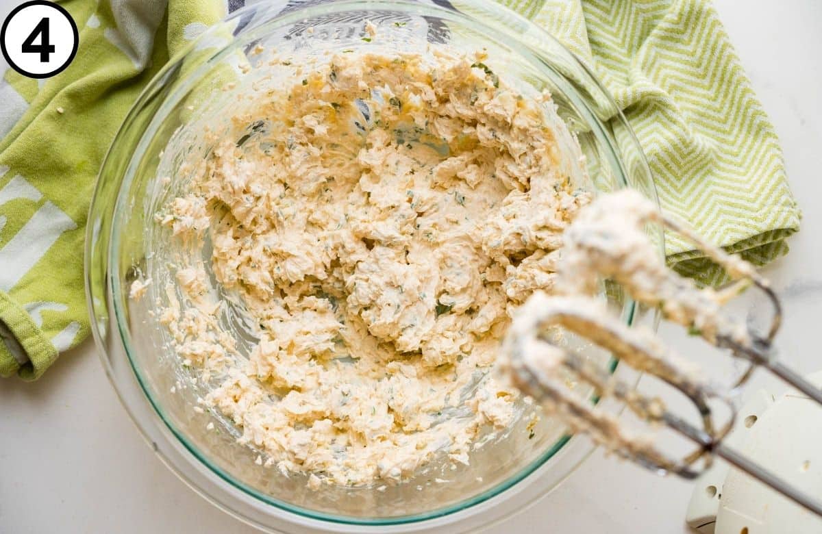beat the ingredients together with a hand mixer.
