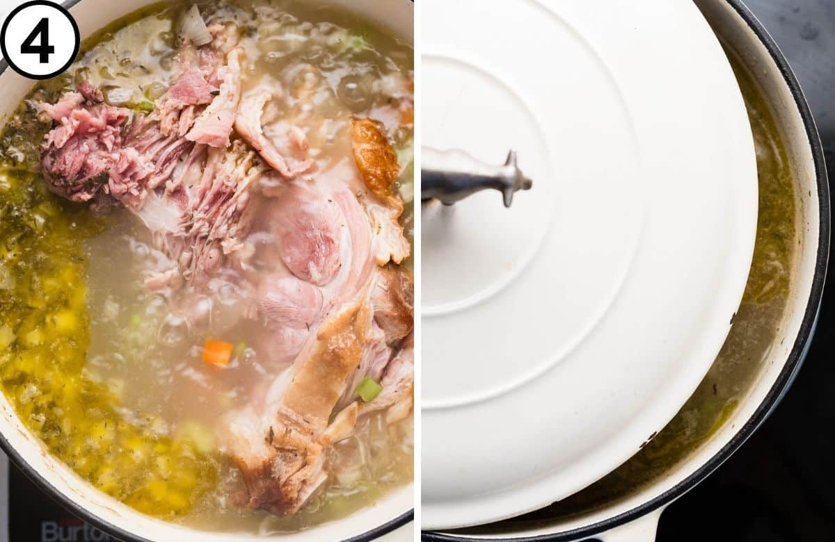 Bring to a boil, reduce the heat and simmer.