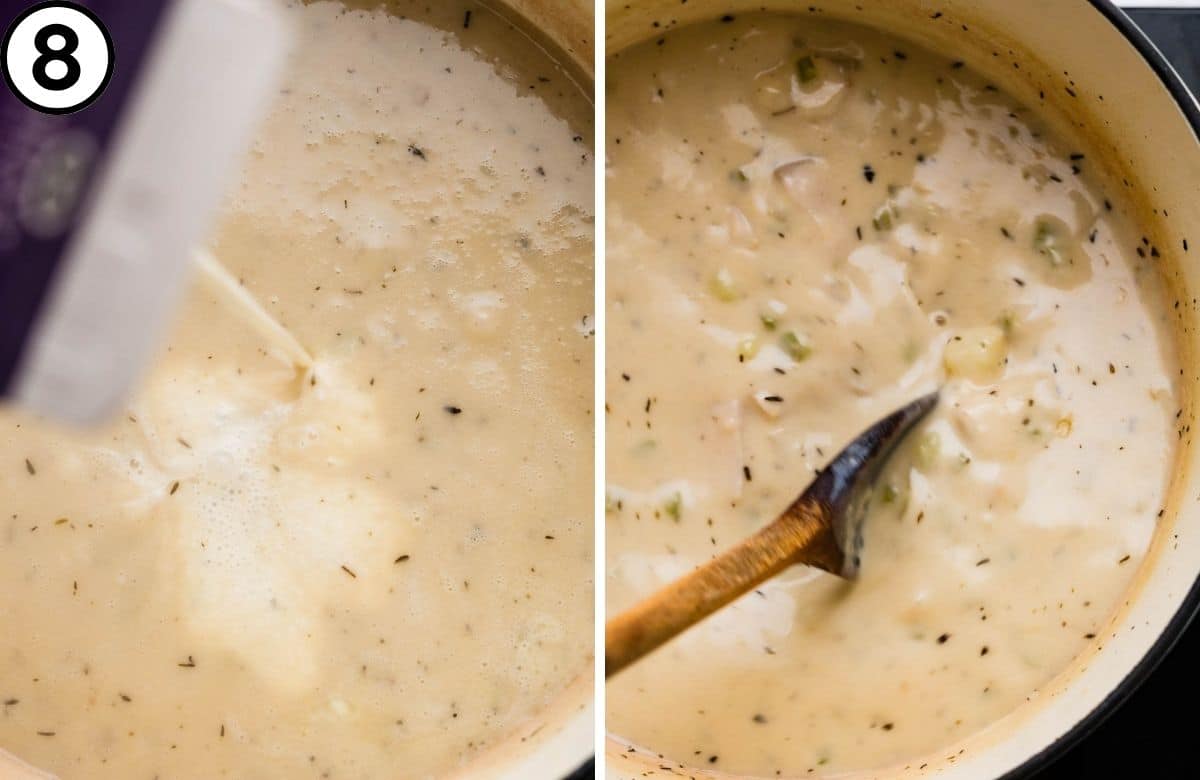 Add the cream.
